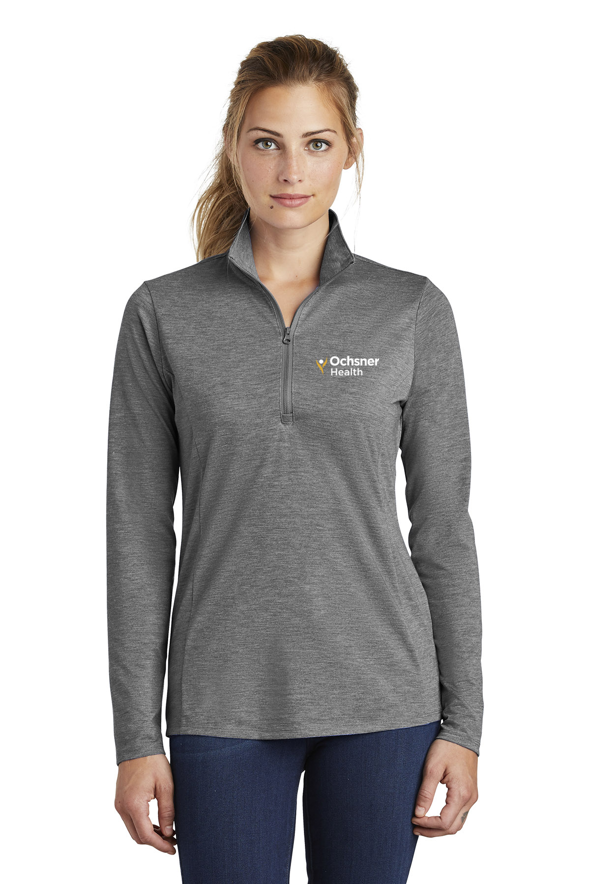 Sport-Tek Women's 1/4 Zip Pullover, Light Gray, large image number 1